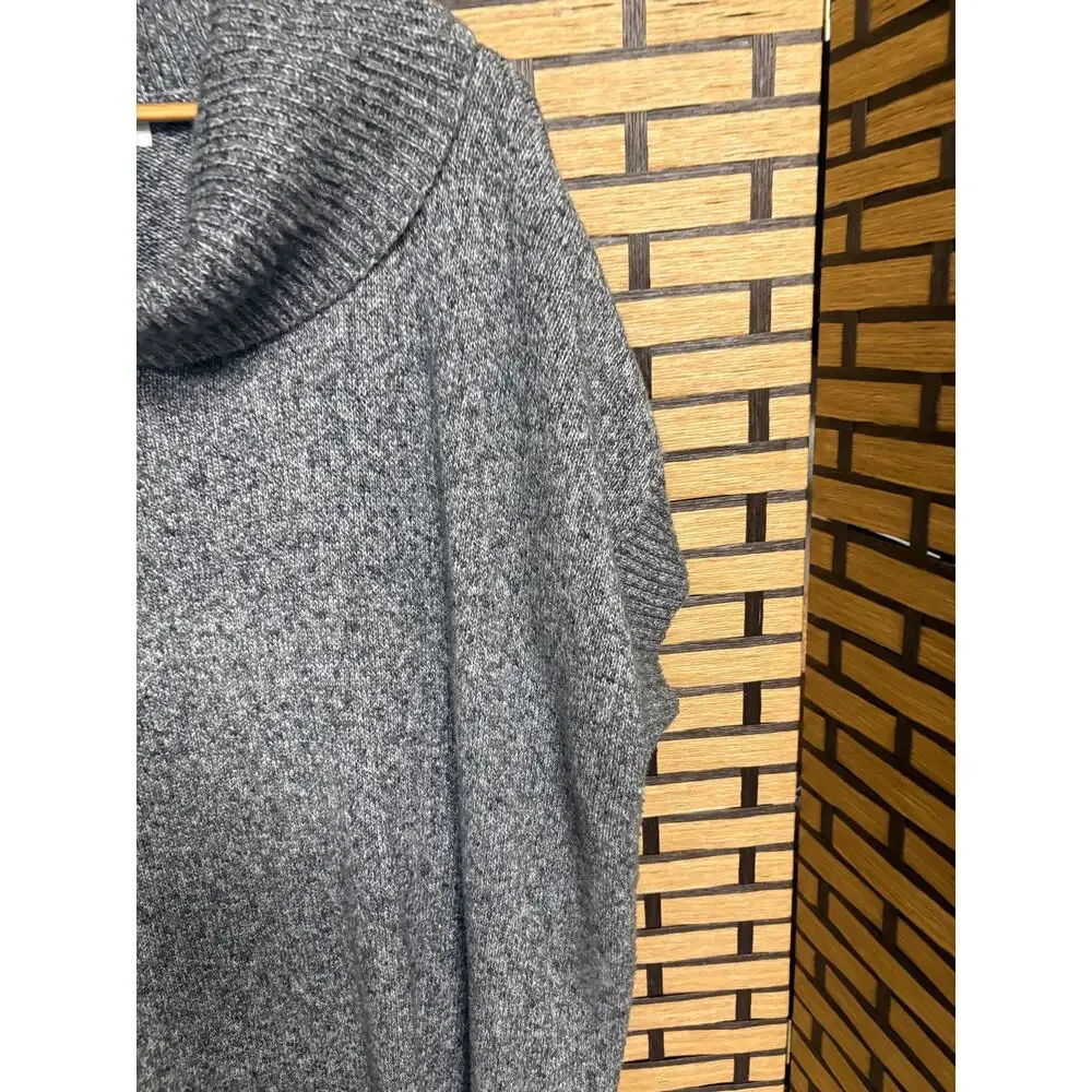 Old Navy Black/Gray Marled Knit Cowl Neck Poncho Style Sweater Size‎ Xl/2X